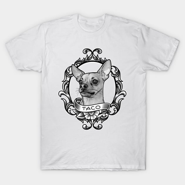 Taco Dog T-Shirt by TommyVision